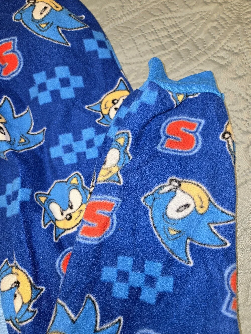 Sonic the Hedgehog Boys M Blue 2-Piece Pajama Set